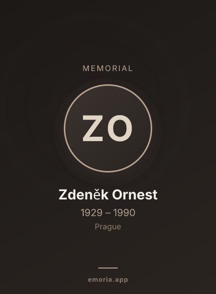 Memorial portrait of Zdeněk Ornest