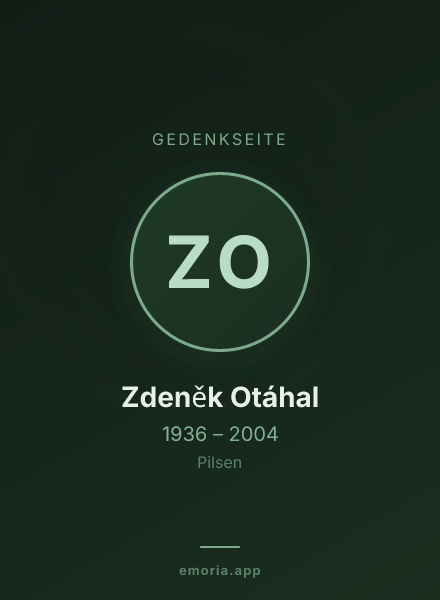 Gedenkportrait von Zdeněk Otáhal