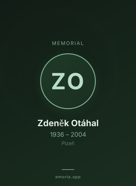 Memorial portrait of Zdeněk Otáhal
