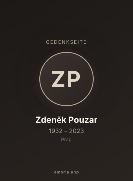 Gedenkportrait von Zdeněk Pouzar