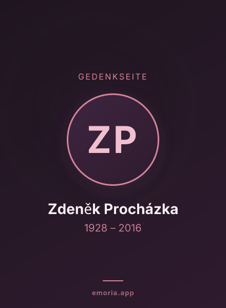 Gedenkportrait von Zdeněk Procházka