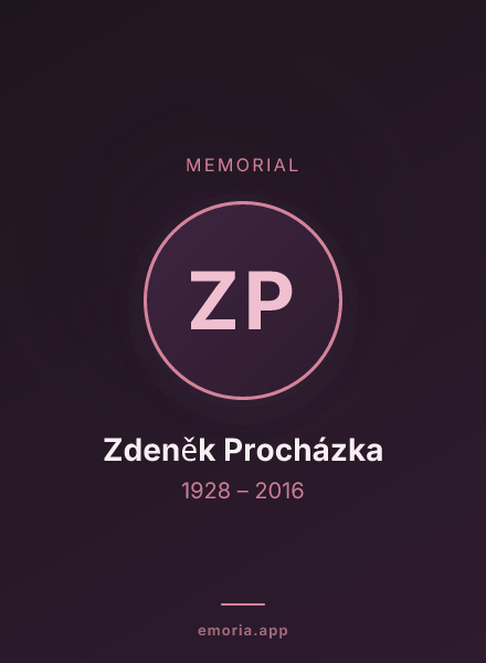 Memorial portrait of Zdeněk Procházka