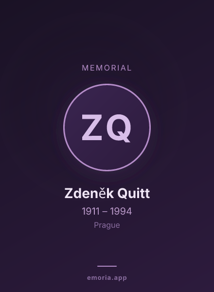 Memorial portrait of Zdeněk Quitt