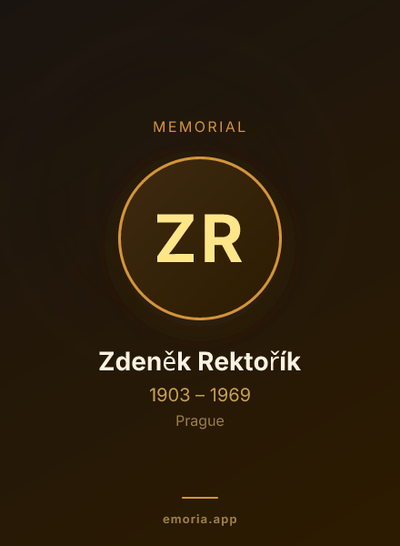 Memorial portrait of Zdeněk Rektořík