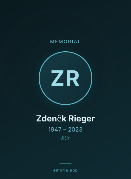 Memorial portrait of Zdeněk Rieger