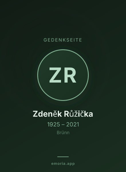 Gedenkportrait von Zdeněk Růžička