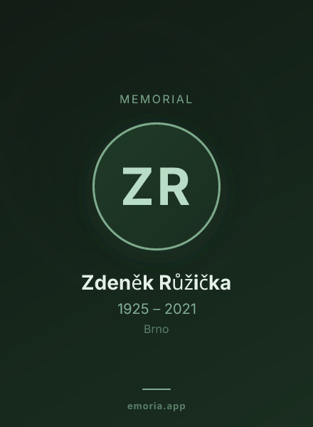 Memorial portrait of Zdeněk Růžička