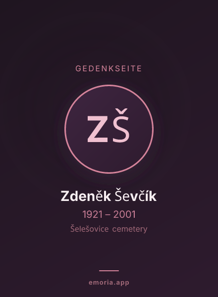 Gedenkportrait von Zdeněk Ševčík