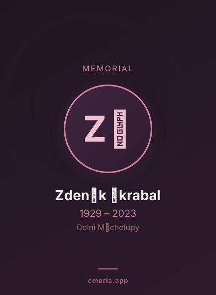 Memorial portrait of Zdeněk Škrabal