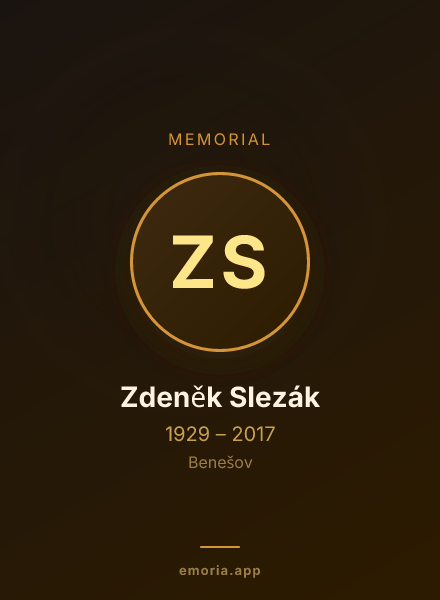 Memorial portrait of Zdeněk Slezák