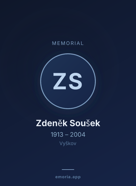 Memorial portrait of Zdeněk Soušek