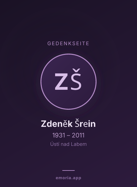 Gedenkportrait von Zdeněk Šrein