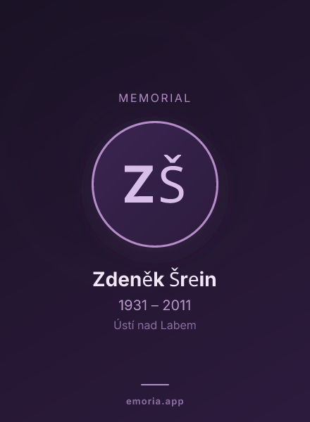 Memorial portrait of Zdeněk Šrein