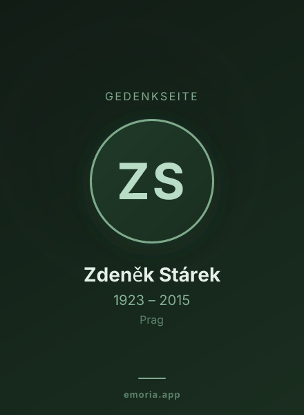 Gedenkportrait von Zdeněk Stárek