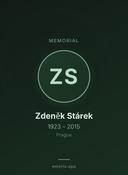 Memorial portrait of Zdeněk Stárek