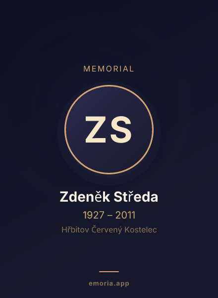 Memorial portrait of Zdeněk Středa