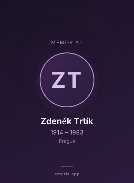 Memorial portrait of Zdeněk Trtík