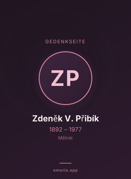 Gedenkportrait von Zdeněk V. Přibík