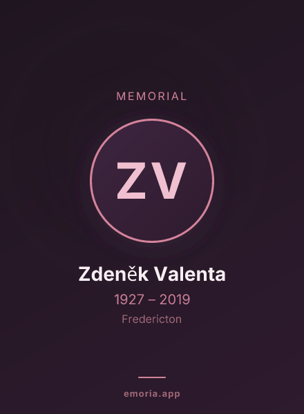 Memorial portrait of Zdeněk Valenta