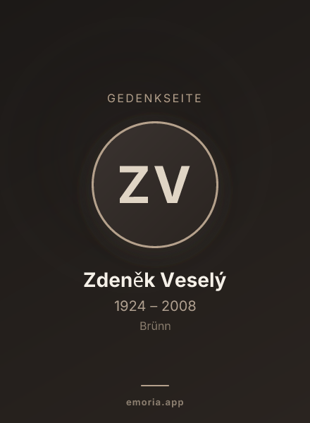 Gedenkportrait von Zdeněk Veselý