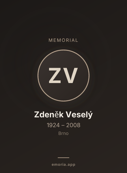 Memorial portrait of Zdeněk Veselý