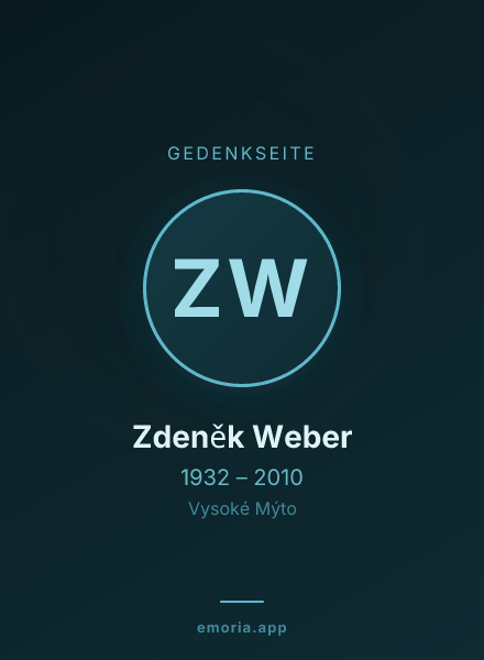 Gedenkportrait von Zdeněk Weber