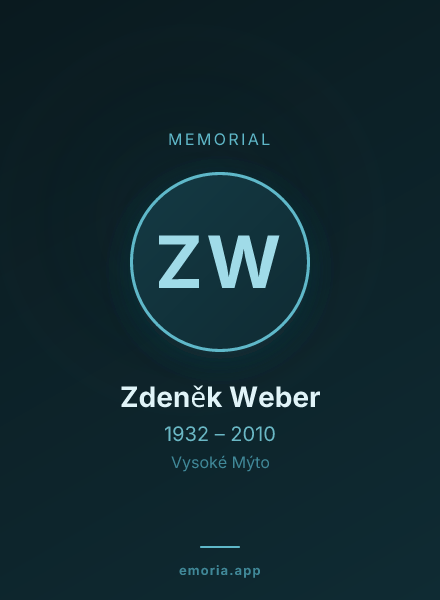 Memorial portrait of Zdeněk Weber