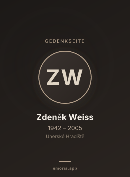 Gedenkportrait von Zdeněk Weiss