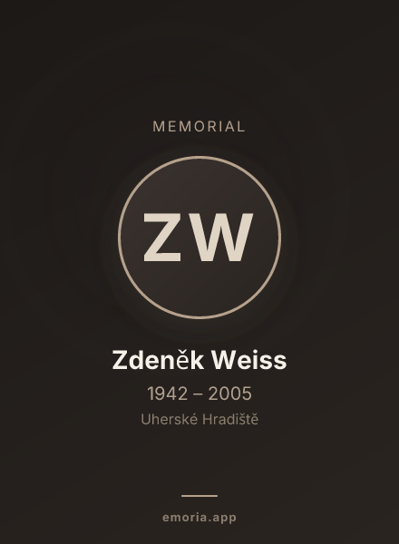 Memorial portrait of Zdeněk Weiss