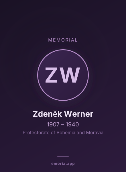 Memorial portrait of Zdeněk Werner