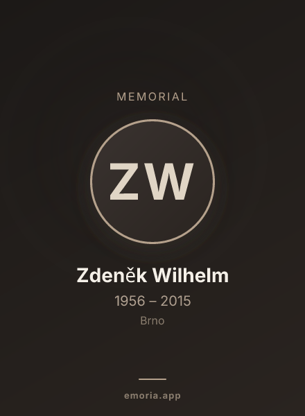 Memorial portrait of Zdeněk Wilhelm
