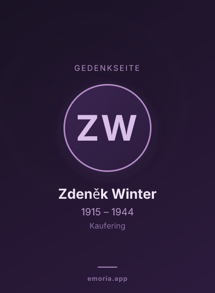 Gedenkportrait von Zdeněk Winter