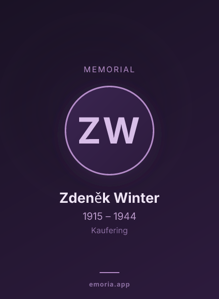 Memorial portrait of Zdeněk Winter