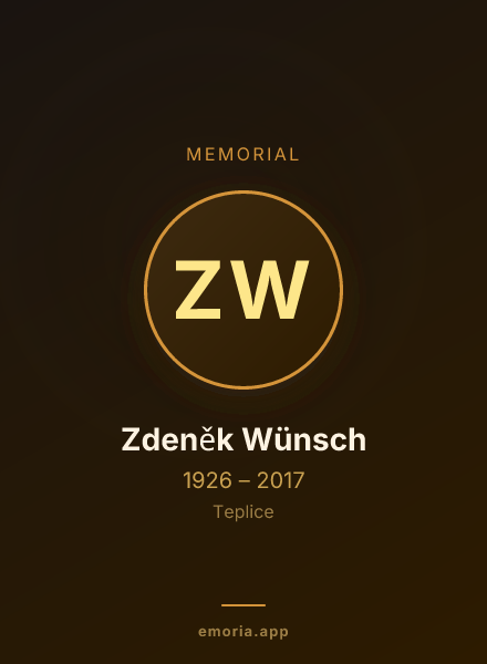 Memorial portrait of Zdeněk Wünsch