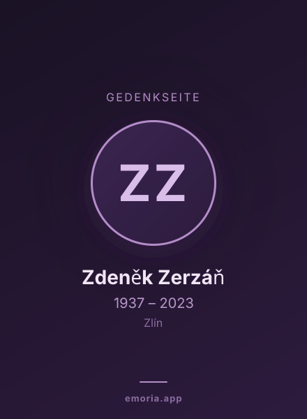 Gedenkportrait von Zdeněk Zerzáň