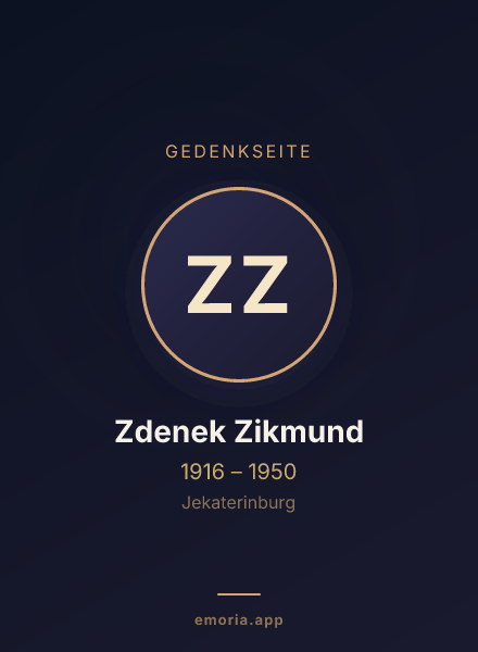Gedenkportrait von Zdenek Zikmund