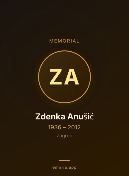 Memorial portrait of Zdenka Anušić