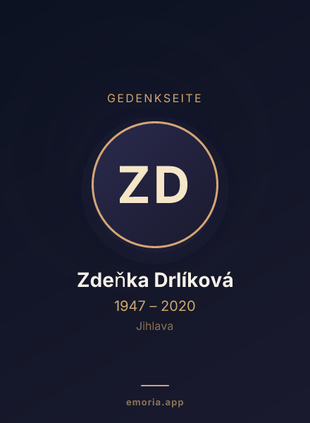 Gedenkportrait von Zdeňka Drlíková