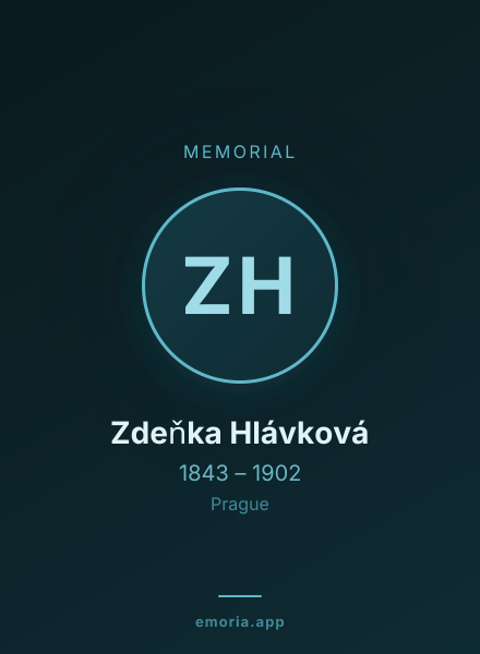 Memorial portrait of Zdeňka Hlávková