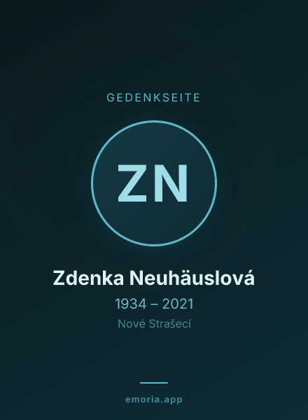 Gedenkportrait von Zdenka Neuhäuslová