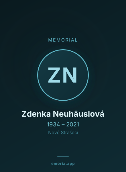 Memorial portrait of Zdenka Neuhäuslová