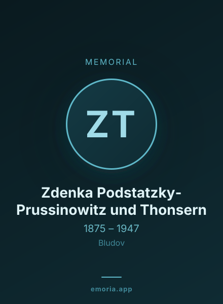 Memorial portrait of Zdenka Podstatzky-Prussinowitz und Thonsern