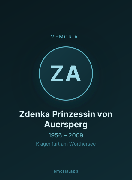 Memorial portrait of Zdenka Prinzessin von Auersperg