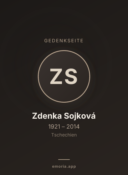 Gedenkportrait von Zdenka Sojková