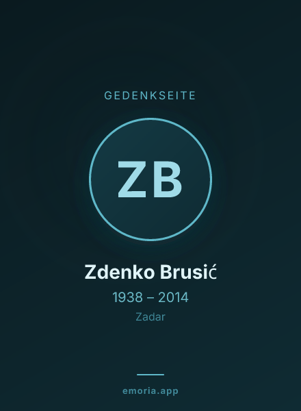 Gedenkportrait von Zdenko Brusić