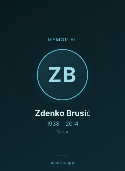 Memorial portrait of Zdenko Brusić