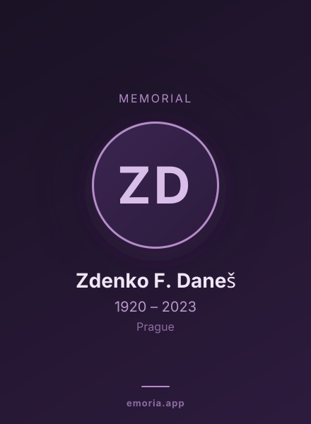 Memorial portrait of Zdenko F. Daneš