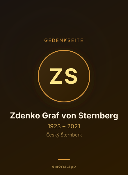 Gedenkportrait von Zdenko Graf von Sternberg