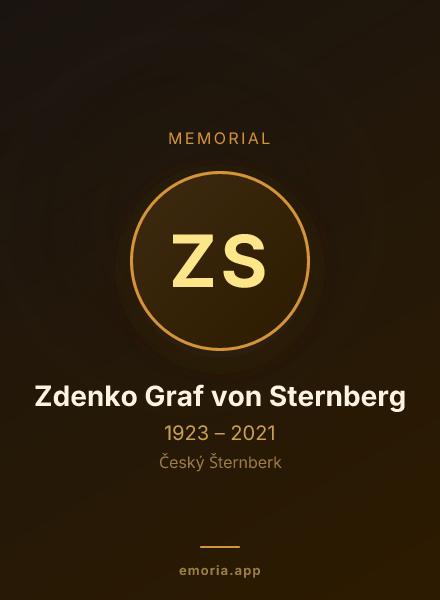 Memorial portrait of Zdenko Graf von Sternberg