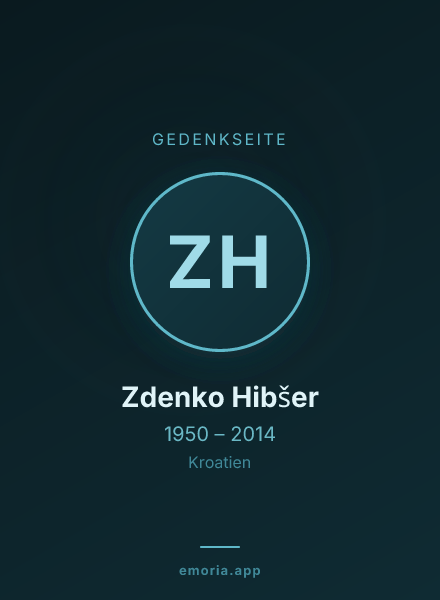 Gedenkportrait von Zdenko Hibšer